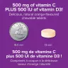 Webber Naturals Vitamin C+D3 500 mg/500 IU (200 Comprimate masticabile, Portocale)