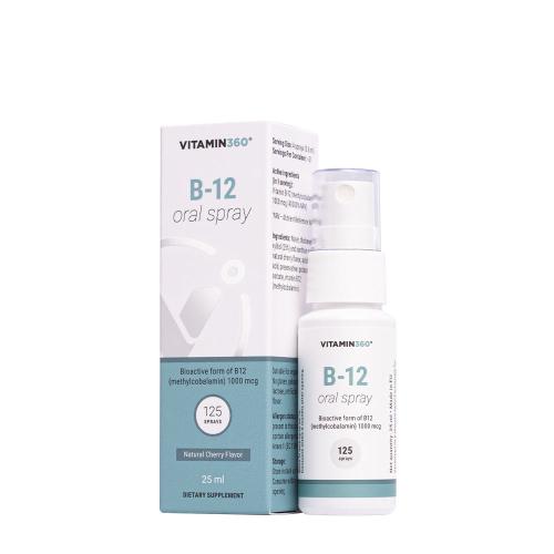 Vitamin360 B-12 Oral Spray (25 ml, Cireșe)