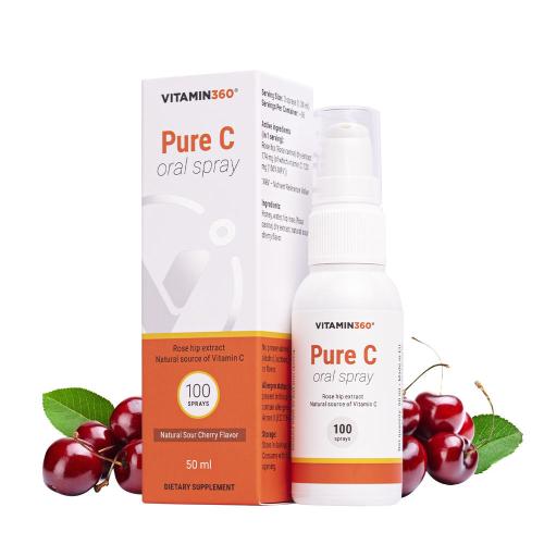 Vitamin360 Pure C Oral Spray (50 ml, Vișine)
